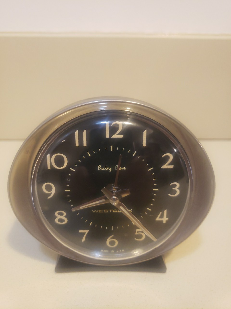  Vintage Westclox Baby Ben Alarm Clock Black  Made In USA 