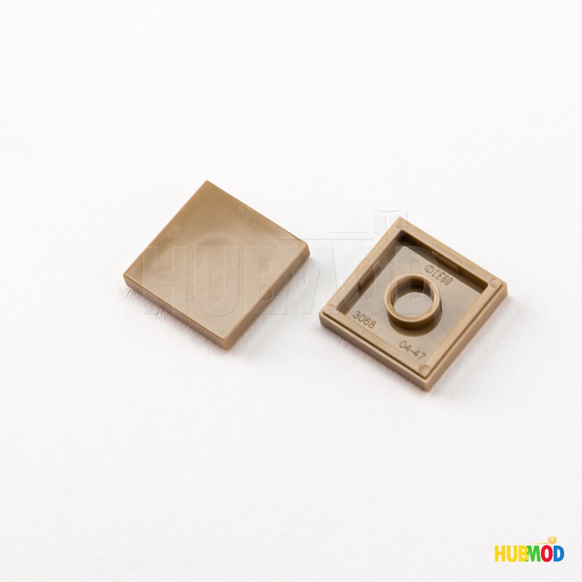 Lot of 10 LEGO Dark Tan 3068b 2x2 with Groove Tile Flat Smooth