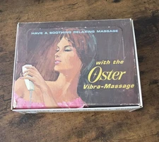 Vintage Oster Vibra-Massage In Original Box W/ Accessories 217-01 