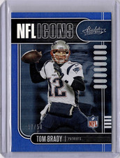 2019 Absolute NFL Icons Spectrum Blue /50 Tom Brady #3 New England Patriots