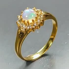 Gemstone Natural Opal Ring 925 Sterling Silver Size 6.75 /R471489