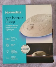 HoMedics Premium White Noise Sound Machine 12 sounds Portable Sleep Therapy