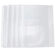 100pcs A4 Clear Sheet Protectors, Binder Sleeves for 4 Ring Binder, 30 Holes ...