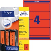 Avery Zweckform L4766-20 OrdnerrüCken Etiketten (80 RüCkenschilder Mit Ultragrip