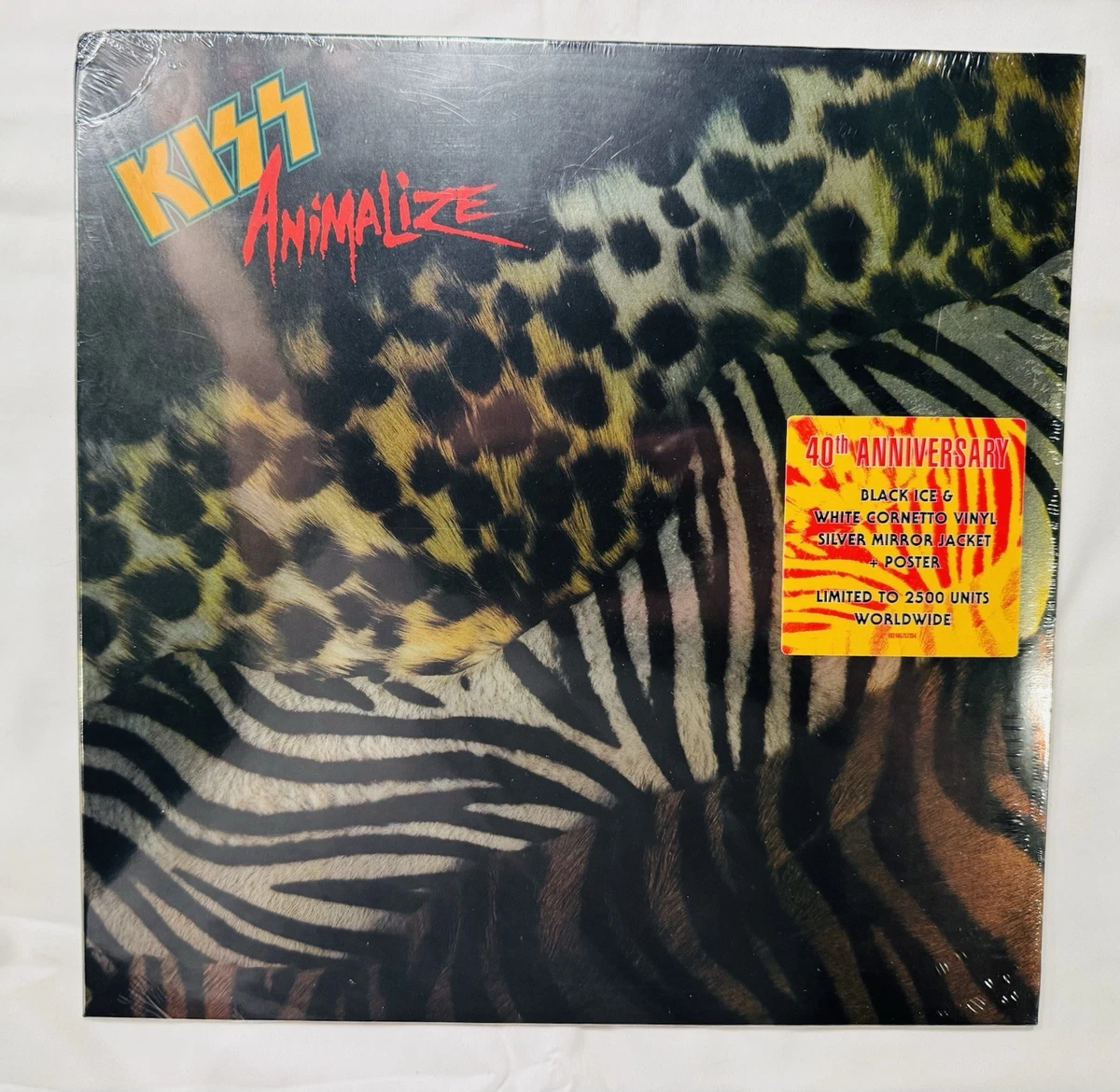 KISS ANIMALIZE 40TH - LE 2500 - BLACK ICE & WHITE COLOR - VINYL LP SEALED