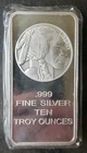 SilverTowne 10oz Silver Buffalo Bar in Plastic