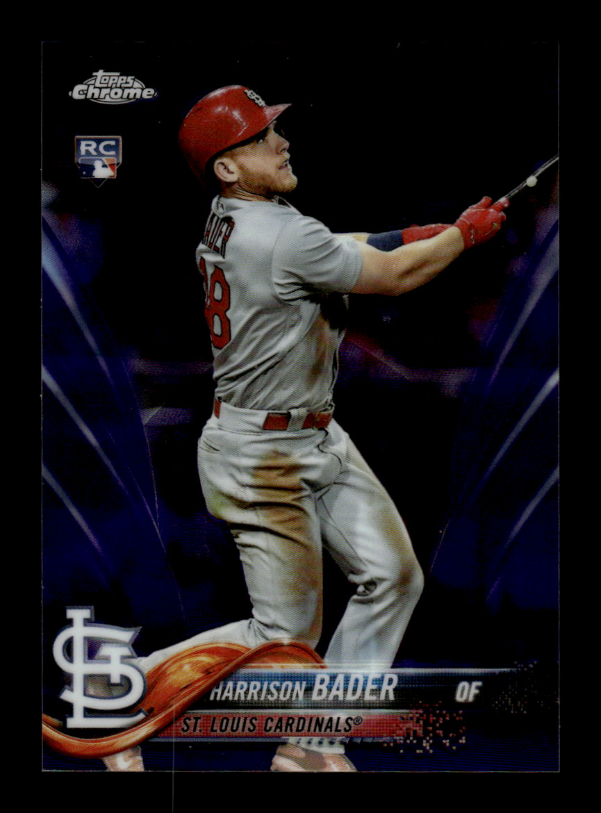 2018 Topps Chrome Harrison Bader #40 Rookie Purple Refractor /299