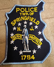 NJ Township of Springfield New Jersey Police Department Shoulder Patch