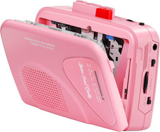 Cassette Player Tape Recorders AM/FM Radio, Portable Tape Player Records Built i