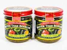 2 Culinary Collection Better Than Bouillon ITALIAN HERB Base 8oz jar 07/31/2026