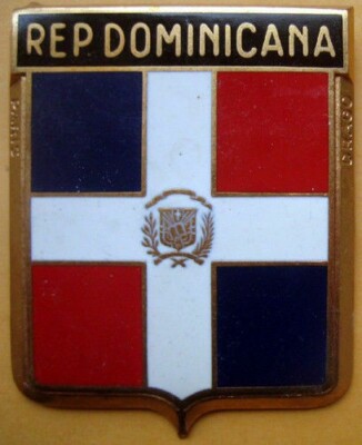 Badge auto car drago 1950s original Republica Dominicana Dominican Republic