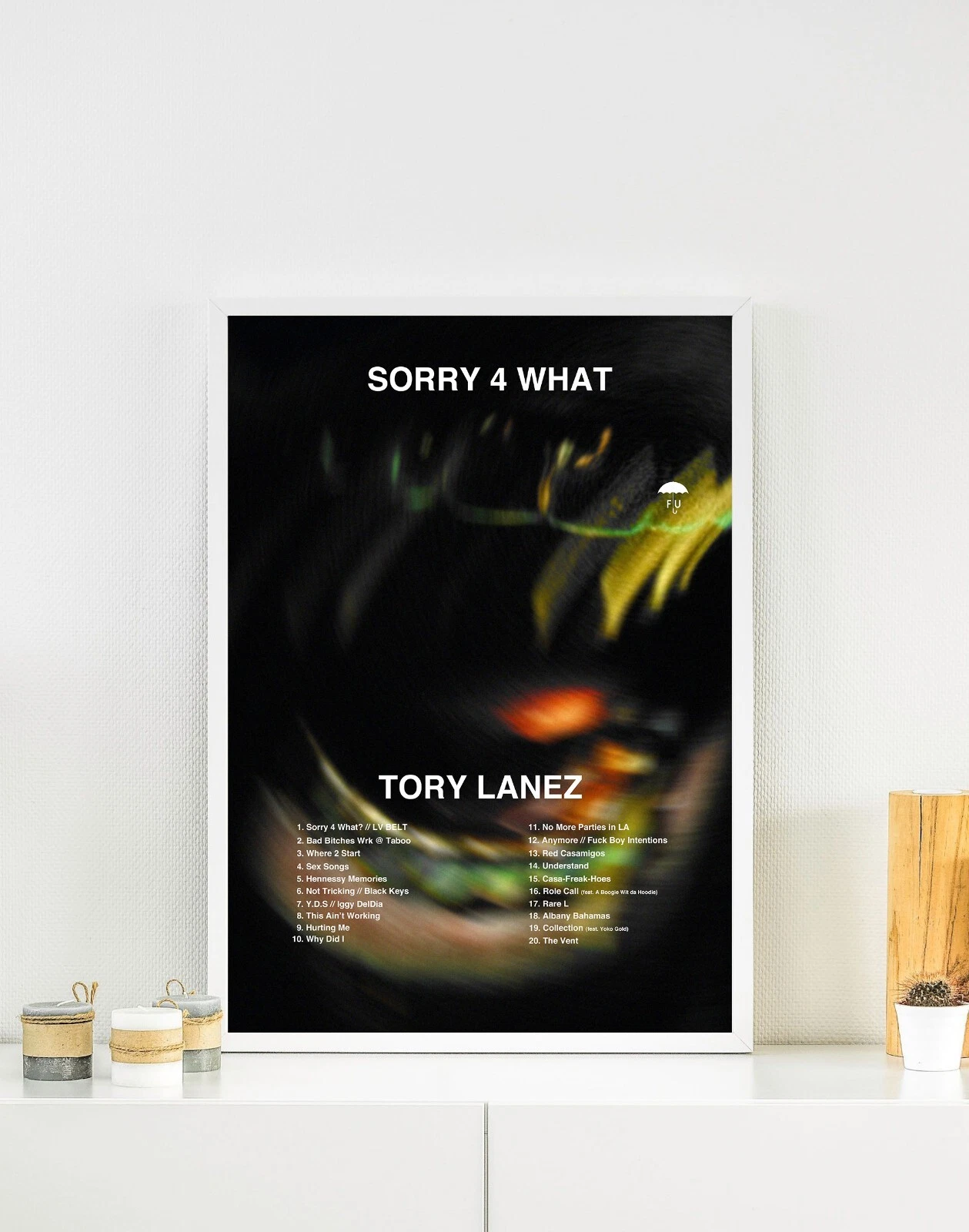 Tory Lanez Sorry 4 What Album Premium Matte Vertical Poster Artwork Tracklist