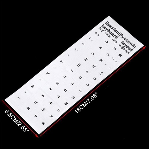 RUSSIAN Transparent Keyboard Stickers For Laptop/PC USA F8D5 - Picture 7 of 16