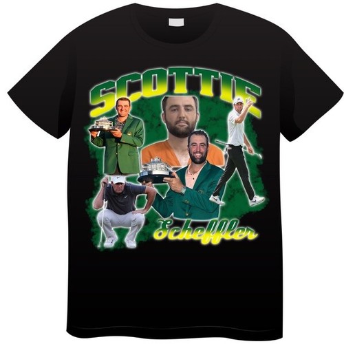 Scottie Scheffler Mug Shot Master Champion T-shirt New All Sizes Golf - Picture 2 of 4