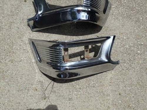 1958 Ford Fairlane Parking Light housings, LH RH, nice! grill extension - Picture 3 of 18