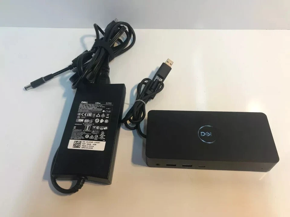 Dell D6000 Laptop Docking Station USB-C Universal M4TJG 0M4TJG w/ 130w PSU ! rs - Image 2 of 4