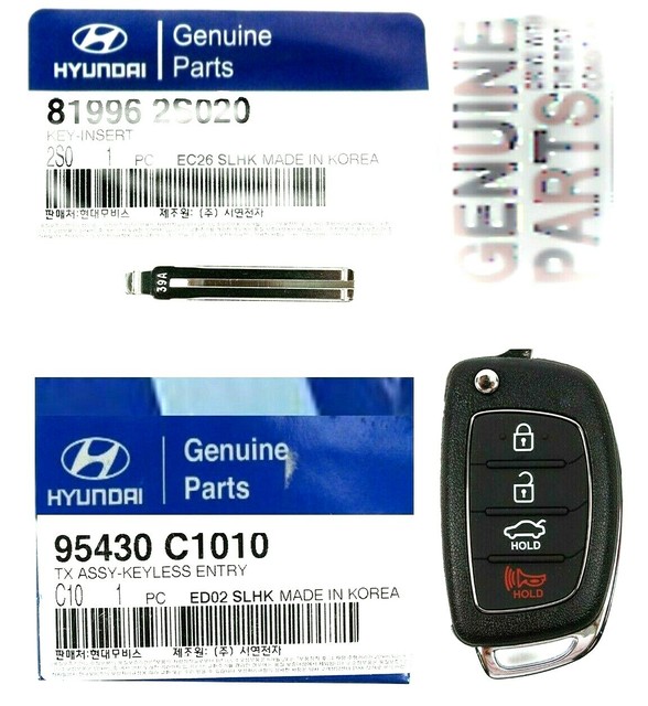 Genuine Hyundai Sonata 2015162017 Flip Key FOB Keyless Entry Remote