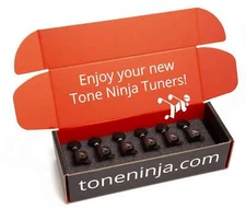 Genuine Tone Ninja Tuners, 6 Inline Staggered, Black