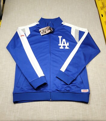Stitches LA Dodgers Track Jacket XL Mens Blue White Full Zip MLB