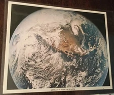 NASA APOLLO 16 VIEW OF EARTH Mexico US Southwest Great Lakes Litho MSCL-88 Photo