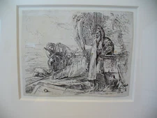 Tiepolo "Vari Capricci" Etching, "Philosopher & Two Figures" (Rizzi 34), Fine