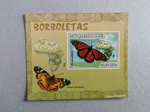 Mozambique 2007. Hojitas deluxe imperforadas. Mariposas - Imagen 3 de 7