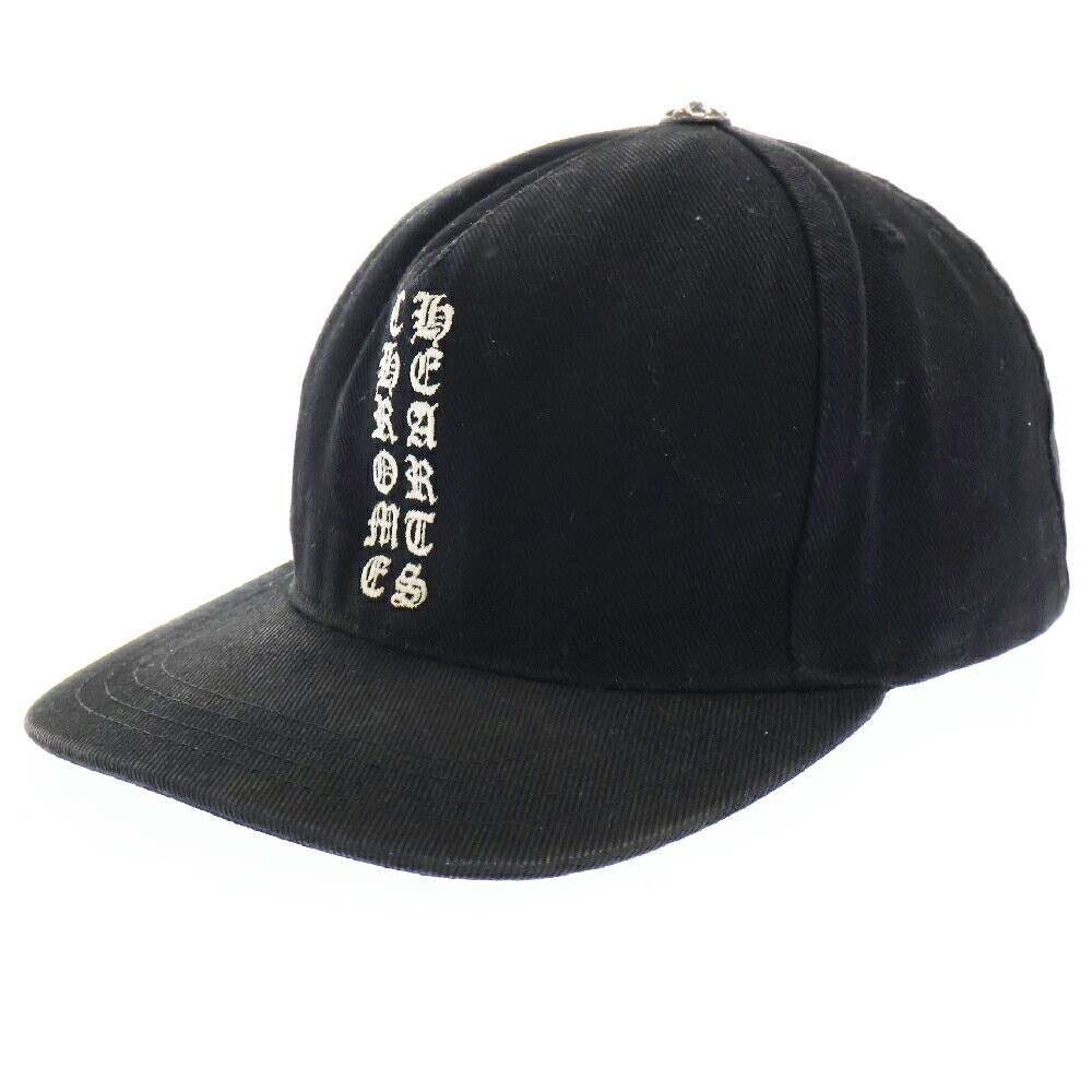 Chrome Hearts Size Os Vertical Logo Hat Baseball Cap Black 