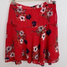 Old Navy Red Floral Skirt In Size 4