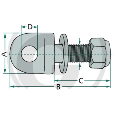 Risegun Augenschraube Ring, Drehbare Ringschraube Legierter Stahl 360 Risegun Augenschraube Ring, Drehbare Ringschraube Legierter Stahl 360