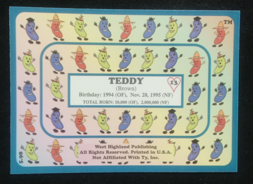 1998 Beanie Baby Trading Cards Inaugural Edition (Pick Your Card) - 第 27/205 張圖片
