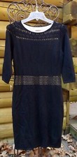 NWT Calvin Klein Women's Black Peek a Boo Cutout Waist & Neckline Sheath Dress