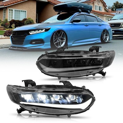 Full Built-in LED Headlight For 2018-2022 Honda Accord 10Th Gen Head Lamps Pair