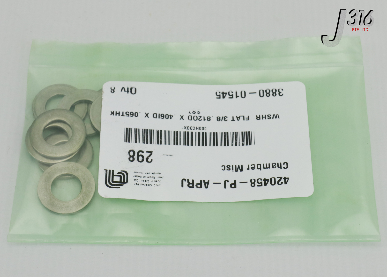 20060 APPLIED MATERIALS WSHR FLAT 3/8 .812OD X .406ID X .065THK (NEW ...