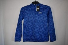 Under Armour Boys' Armour Fleece All Over Print Hoodie Blue 1373538 486 NWT