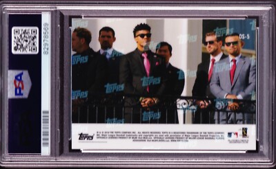 Juan Soto WORLD SERIES CHAMPION President Donald Trump 2019 TOPPS