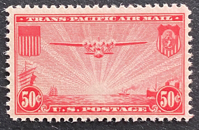 US Stamps Scott C22 50c 1937 airmail Trans Pacific Issue M/NH
