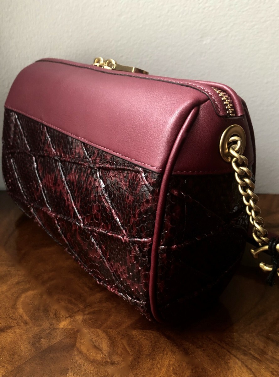 NWT Coach 1941 80's Design Burgundy Leather & Snake Kisslock NWT Coach 1941 80's Design Burgundy Leather & Snake Kisslock