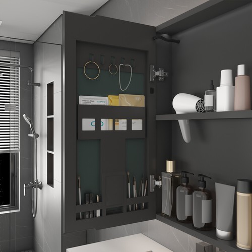 3 Colors LED Lighted Medicine Cabinet Bathroom Mirror Cabinet w/ Storage Shelve - Picture 18 of 20
