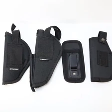 Lot Strategy Hip Holster Pistol Right Hand Sheath 4 Piece Black Canvas