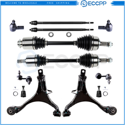 Front Lower Control Arm Suspension Kits + CV Axle Shaft For 2002-2006 Honda CRV