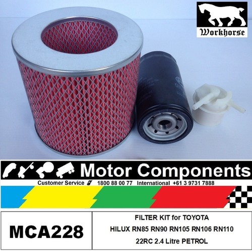 FILTER SERVICE KIT for TOYOTA HILUX RN85 RN90 RN105 RN106 RN110 22RC 2 ...