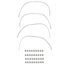 1968~1969 Charger Wheel Trim Moldings Stainless Front+Rear+Right+Left 4 PCS Set