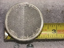 SCHWINN REFLECTOR GULCO 24 CLEAR WHITE FRONT 2-Pie 2¼" BRIGHT STAR BICYCLE BIKE