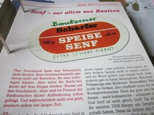  DDR Alltag Essen und Trinken Senf aus bautzen