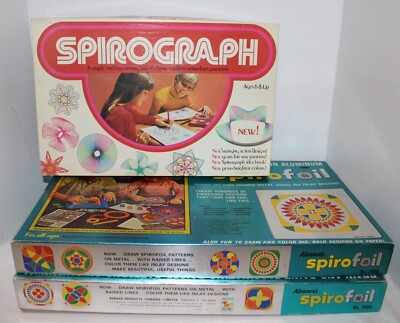 Lot of 3~VINTAGE~Kenner~SPIROGRAPH 1972~SPIROFOIL 1970~With ...