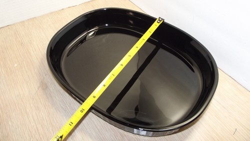 Vtg. 2.5 Liter Corning Ware French Black Ribbed F-4-b Oval Casserole Dish No Lid - Picture 6 of 15