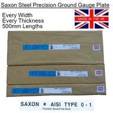 Image of Ground Flat Stock Gauge Plate O1 Steel. Every Metric Thickness + Width x 500mm