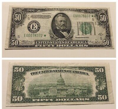 1990 Vintage 50 Dollar Bill