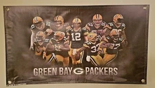 Green Bay Packers Team Aaron Jordy Vinyl Flag Picture Banner 20"×36" NFL ManCave