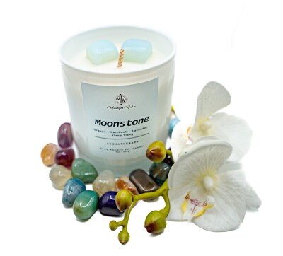 Orange, Patchouli, Lavender and Ylang Ylang Candle with Moonlight , Aromatherapy